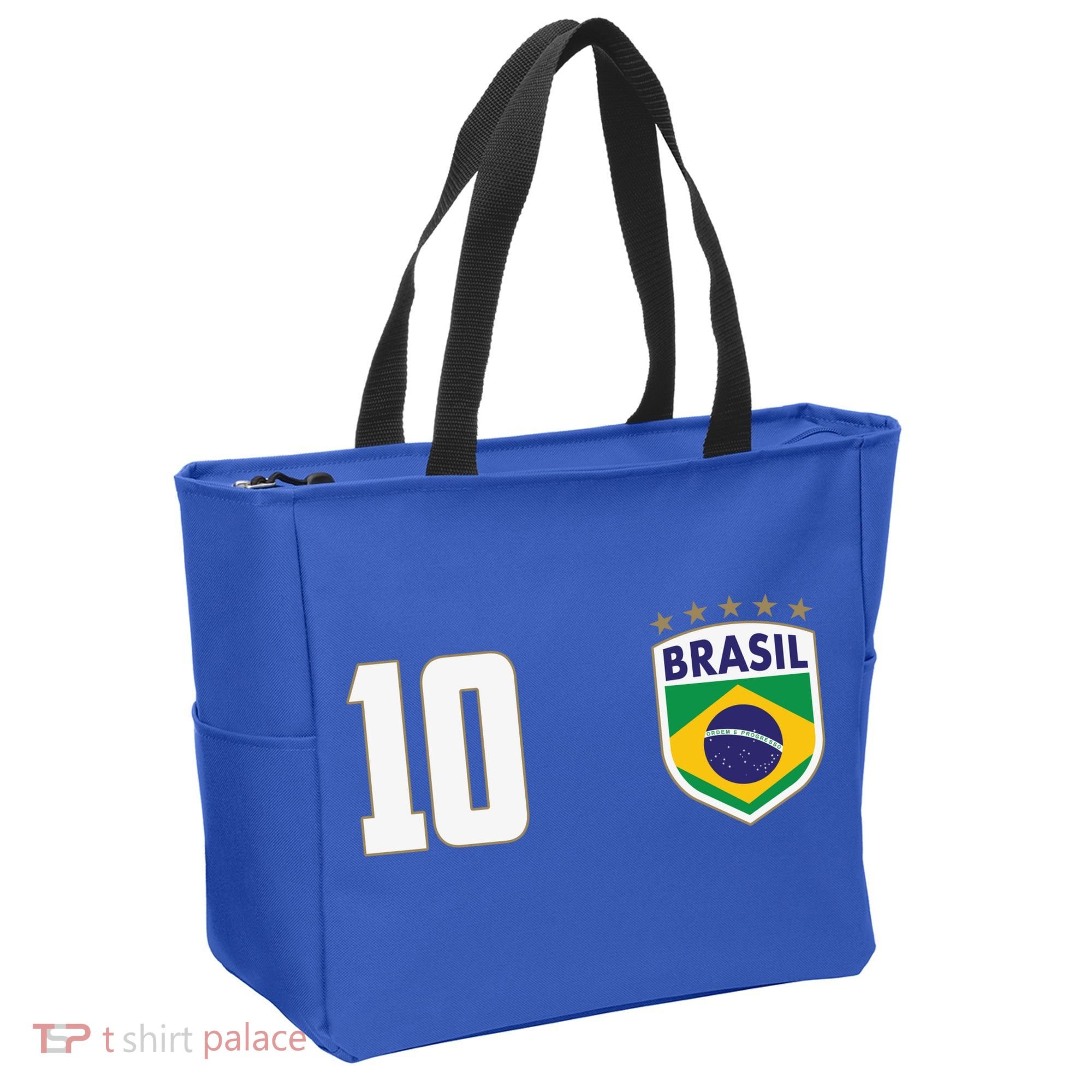 Brasil World Cup Soccer Emblem Jersey Tote Bag