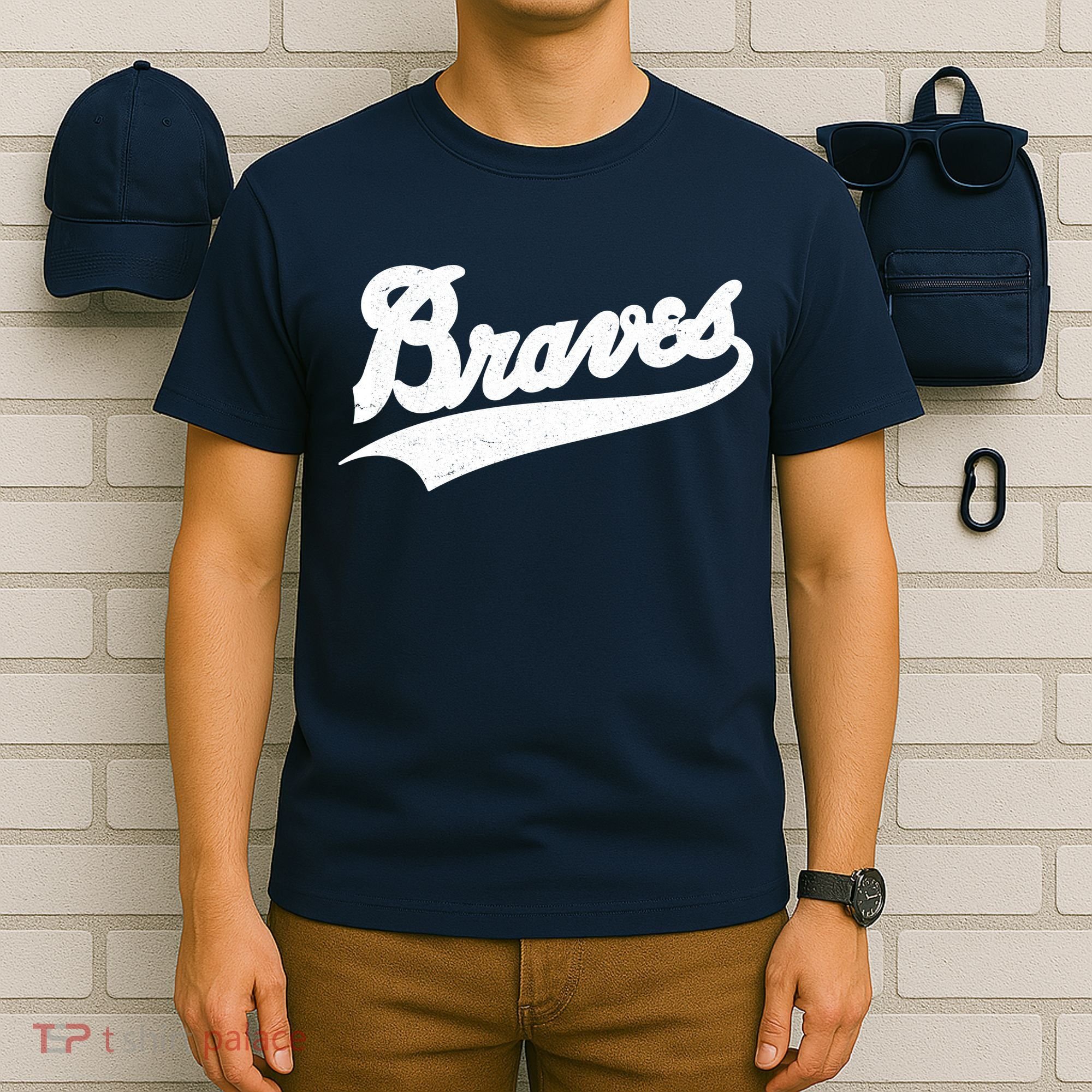 Braves Baseball Vintage Sports Logo T-Shirt