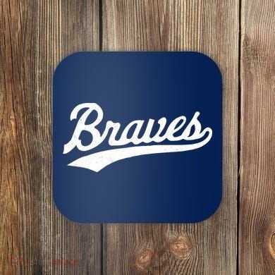 Braves Vintage Distressed Coaster