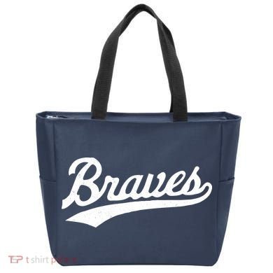 Braves Vintage Distressed Tote Bag