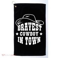 Bravest Cowboy In Town Golf Towel thumb 0