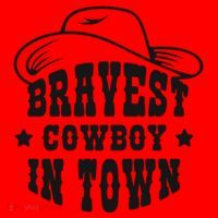 Bravest Cowboy In Town Santa Hat thumb 1