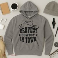 Bravest Cowboy In Town Hoodie thumb 3
