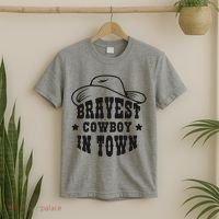 Bravest Cowboy In Town T-Shirt thumb 2