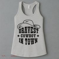 Bravest Cowboy In Town Women's Tank Top thumb 3