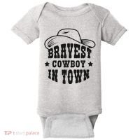 Bravest Cowboy In Town Baby Bodysuit thumb 0