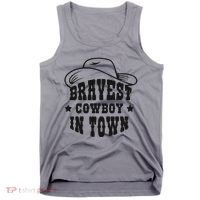Bravest Cowboy In Town Tank Top thumb 0