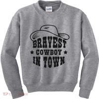 Bravest Cowboy In Town Kids Sweatshirt thumb 0