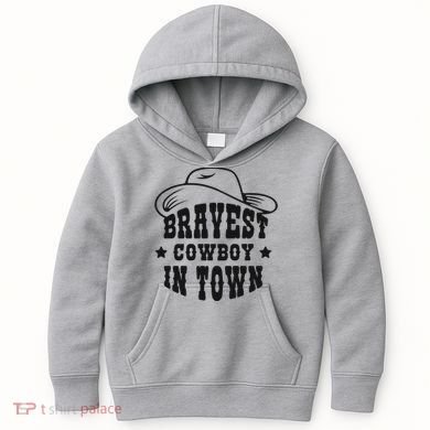 Bravest Cowboy In Town Kids Hoodie