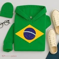 Brazil National Flag Hoodie thumb 4