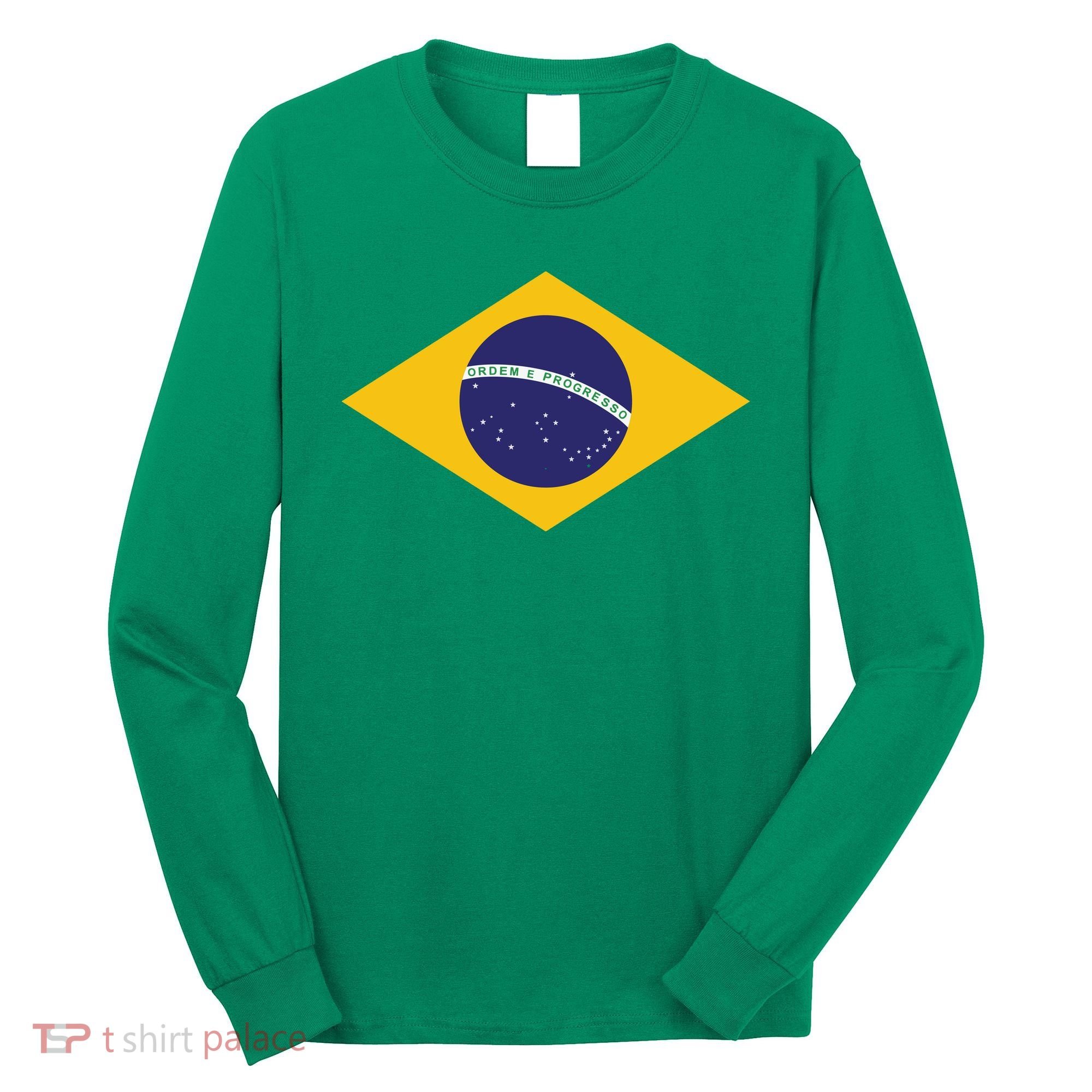 Brazil National Flag Long Sleeve Shirt