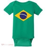 Brazil National Flag Baby Bodysuit thumb 0