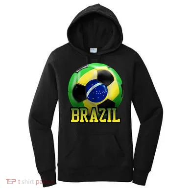 Brazil Soccer Logo Women's Hoodie