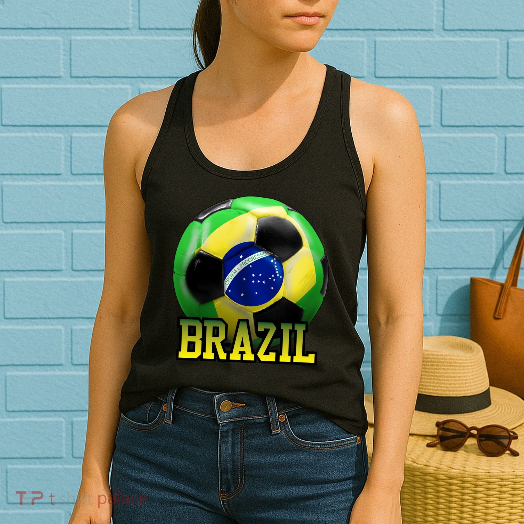 Brazil Soccer Logo Women's Tank Top