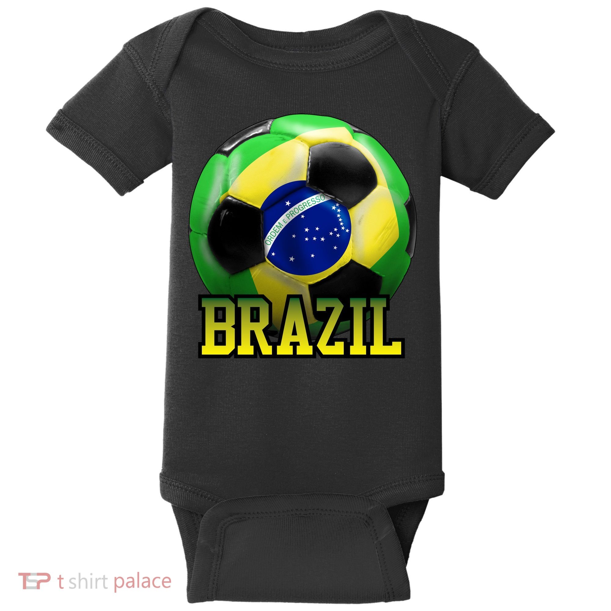 Brazil Soccer Logo Baby Bodysuit