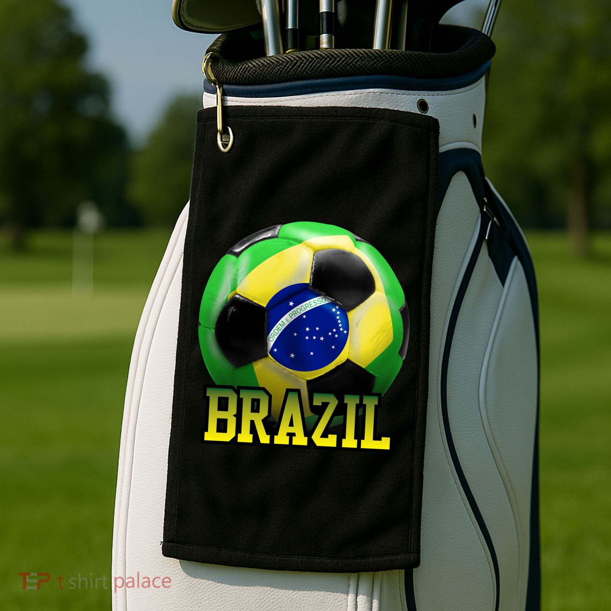 Brazil Soccer Logo Golf Towel