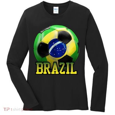 Brazil Soccer Logo Women's Long Sleeve Shirt