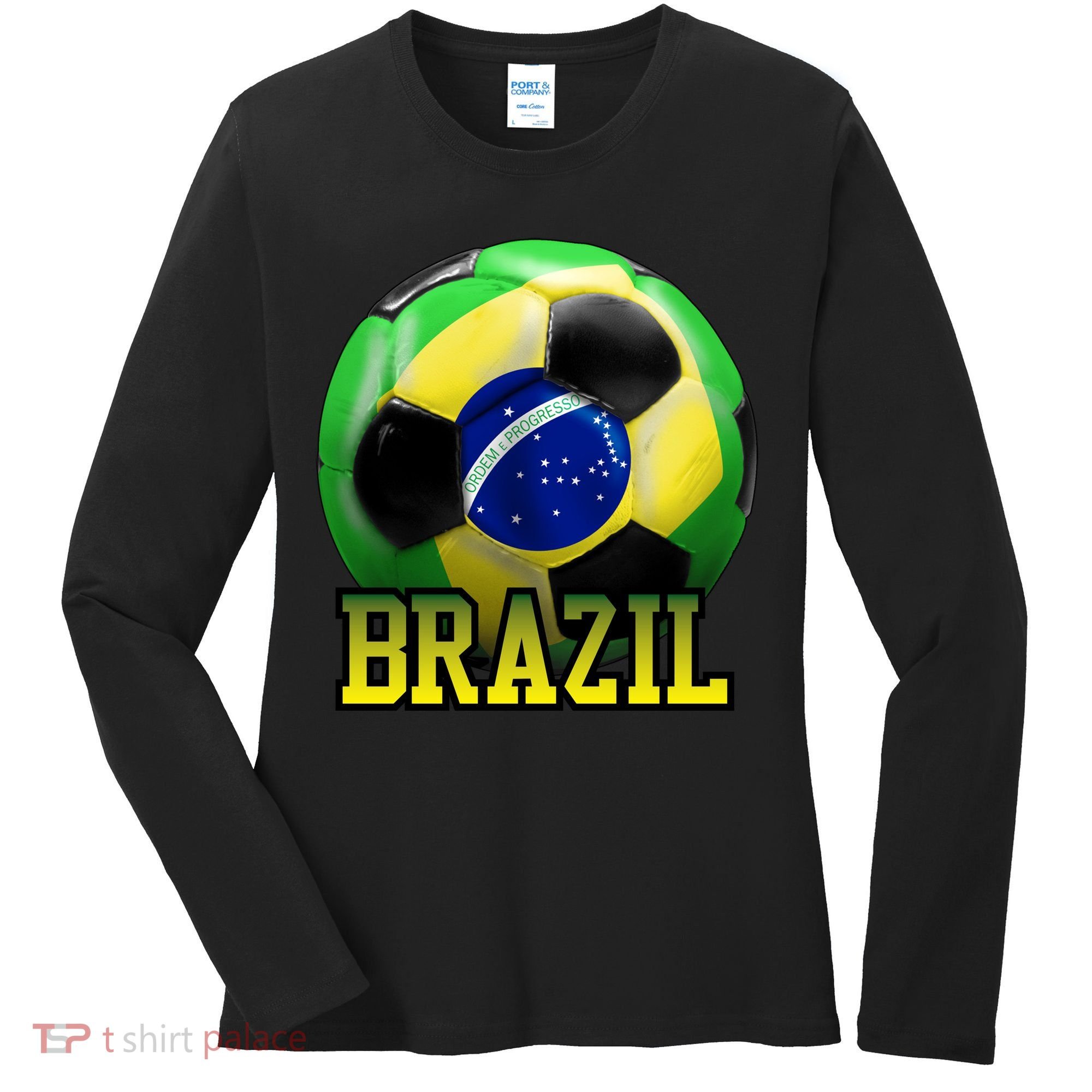 Brazil Soccer Logo Women's Long Sleeve Shirt