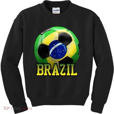 Brazil Soccer Logo Kids Sweatshirt