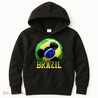 Brazil Soccer Logo Kids Hoodie