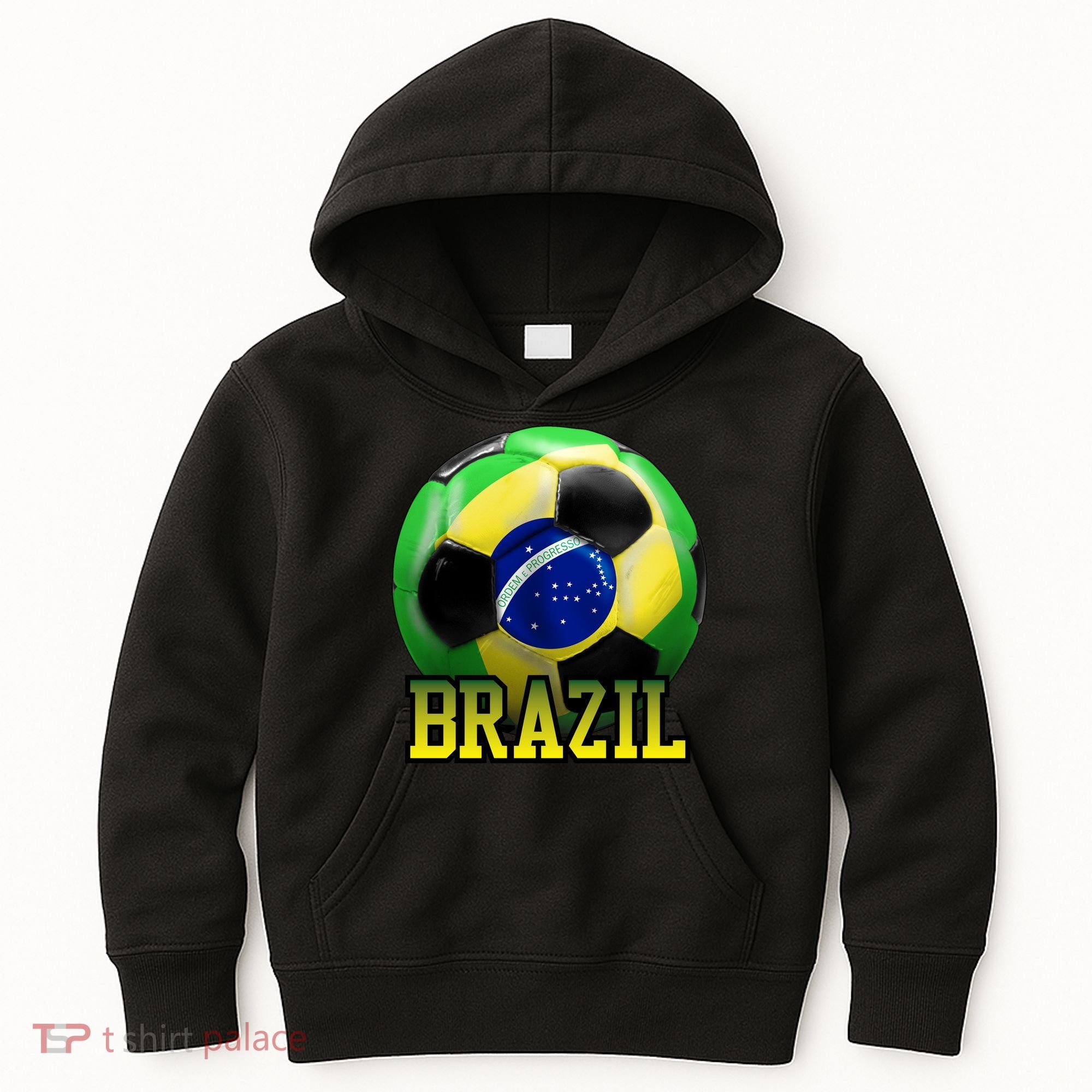 Brazil Soccer Logo Kids Hoodie