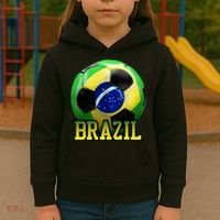 Brazil Soccer Logo Kids Hoodie thumb 3