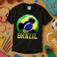 Brazil Soccer Logo Kids T-Shirt thumb 3