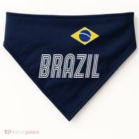 Brazil Soccer Team Jersey Flag USA-Made Doggie Bandana thumb 0
