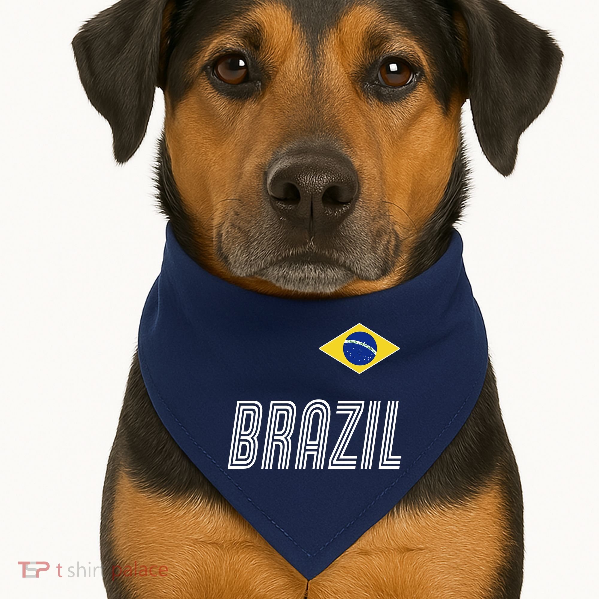 Brazil Soccer Team Jersey Flag USA-Made Doggie Bandana