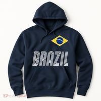 Brazil Soccer Team Jersey Flag Hoodie thumb 0