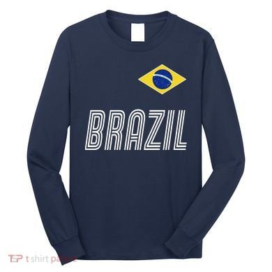 Brazil Soccer Team Jersey Flag Long Sleeve Shirt