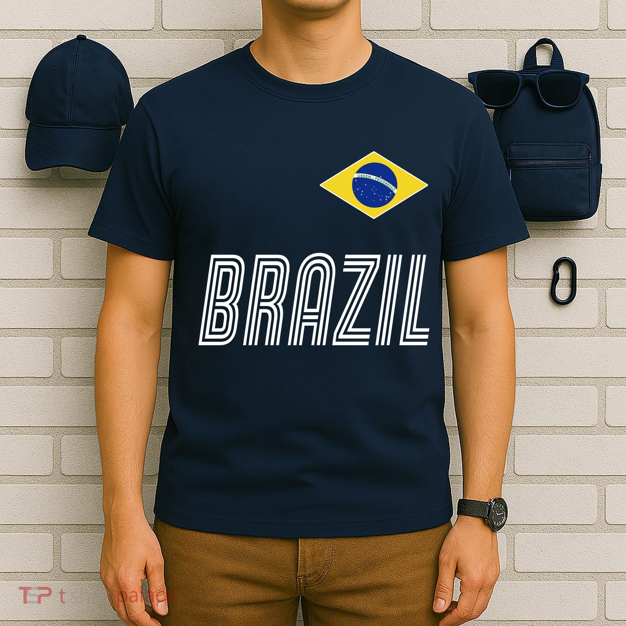 Brazil Soccer Team Jersey Flag T-Shirt