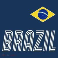Brazil Soccer Team Jersey Flag Button thumb 1