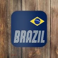 Brazil Soccer Team Jersey Flag Coaster thumb 0