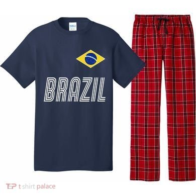 Brazil Soccer Team Jersey Flag Pajama Set
