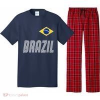 Brazil Soccer Team Jersey Flag Pajama Set thumb 0