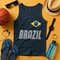 Brazil Soccer Team Jersey Flag Tank Top thumb 4