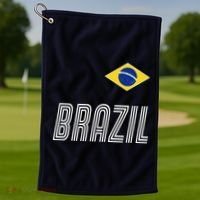 Brazil Soccer Team Jersey Flag Golf Towel thumb 1