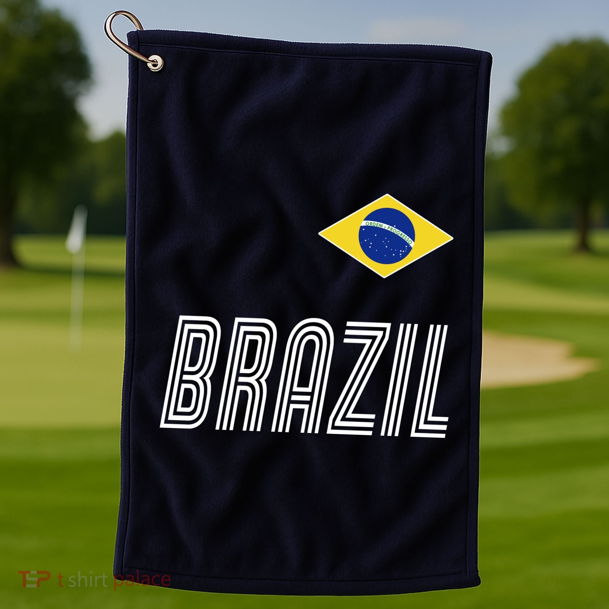 Brazil Soccer Team Jersey Flag Golf Towel