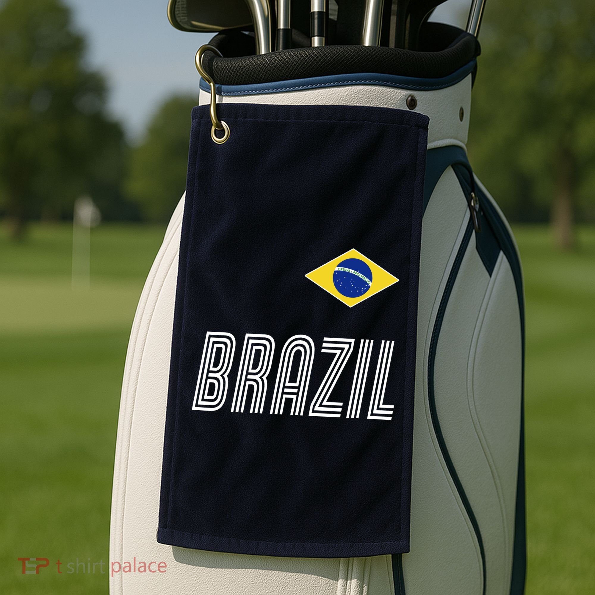 Brazil Soccer Team Jersey Flag Golf Towel