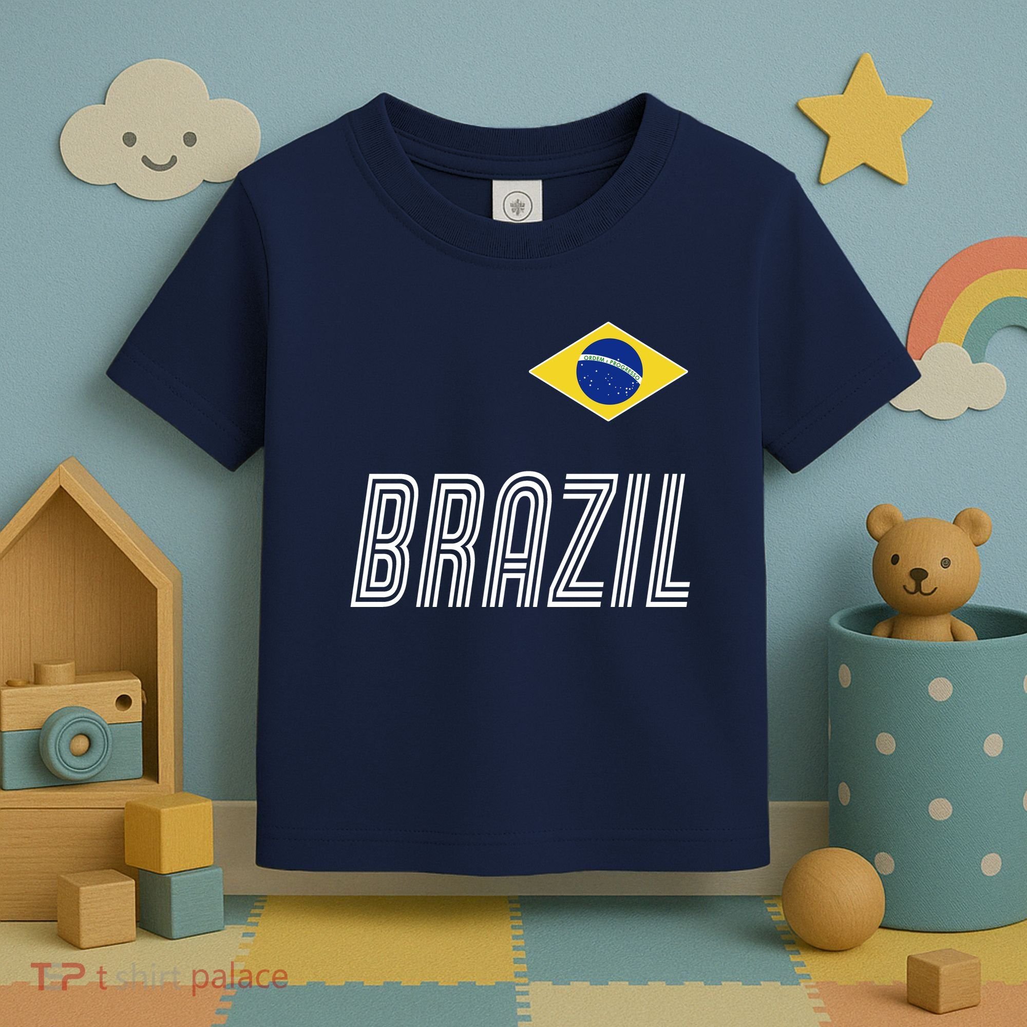 Brazil Soccer Team Jersey Flag Toddler T-Shirt