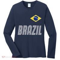 Brazil Soccer Team Jersey Flag Women's Long Sleeve Shirt thumb 0