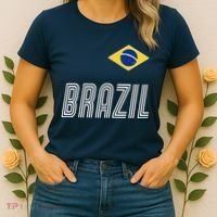Brazil Soccer Team Jersey Flag Women's T-Shirt thumb 2