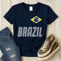 Brazil Soccer Team Jersey Flag Women's T-Shirt thumb 3
