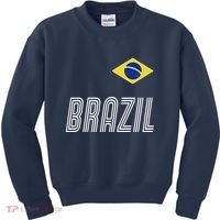 Brazil Soccer Team Jersey Flag Kids Sweatshirt thumb 0