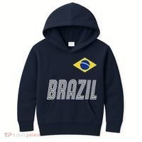 Brazil Soccer Team Jersey Flag Kids Hoodie thumb 0