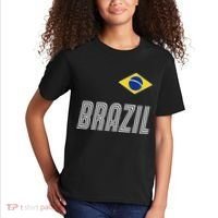 Brazil Soccer Team Jersey Flag Kids T-Shirt thumb 2
