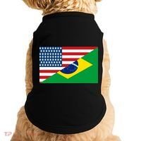 Brazil USA American Flag Doggie Tank thumb 0