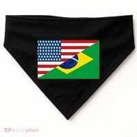 Brazil USA American Flag USA-Made Doggie Bandana thumb 0