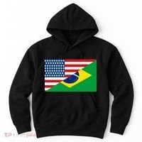 Brazil USA American Flag Hoodie thumb 0